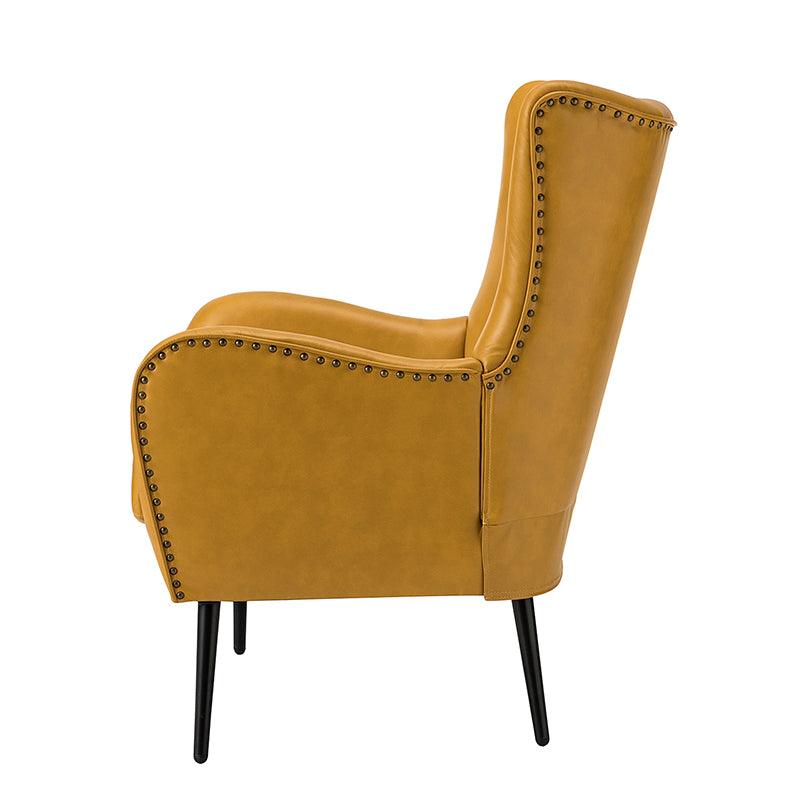 Shepherd Wingback Vegan Leather Armchair - Hulala Home