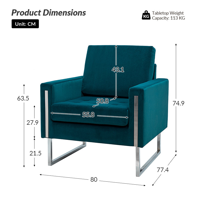 Chariclo Velvet Club Armchair