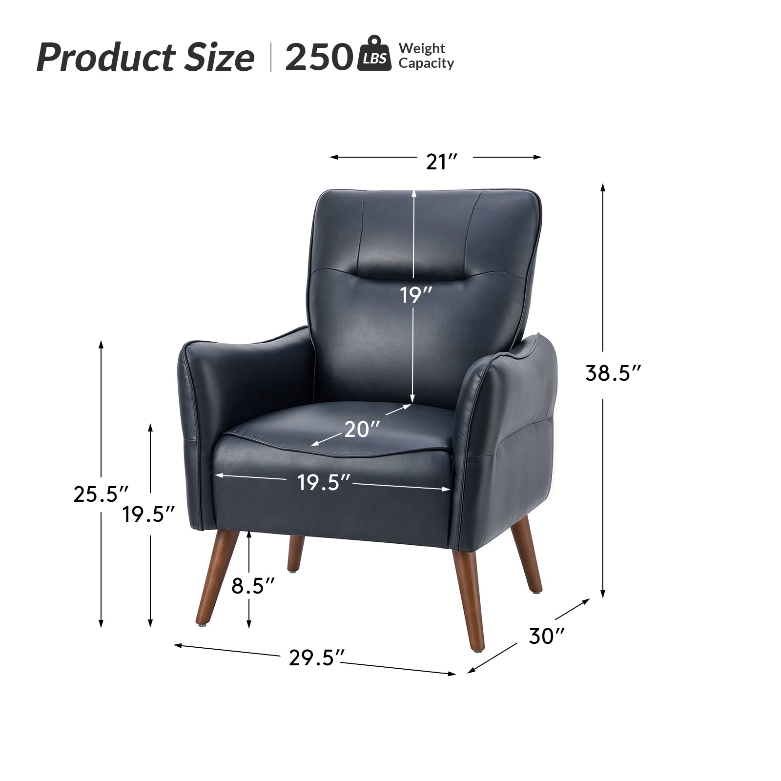 Clara Vegan Leather Armchair