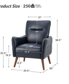 Clara Vegan Leather Armchair