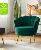 Evelia Velvet Scalloped Barrel Chair