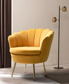 Evelia Velvet Scalloped Barrel Chair