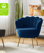 Evelia Velvet Scalloped Barrel Chair