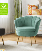 Evelia Velvet Scalloped Barrel Chair