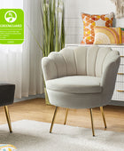 Evelia Velvet Scalloped Barrel Chair