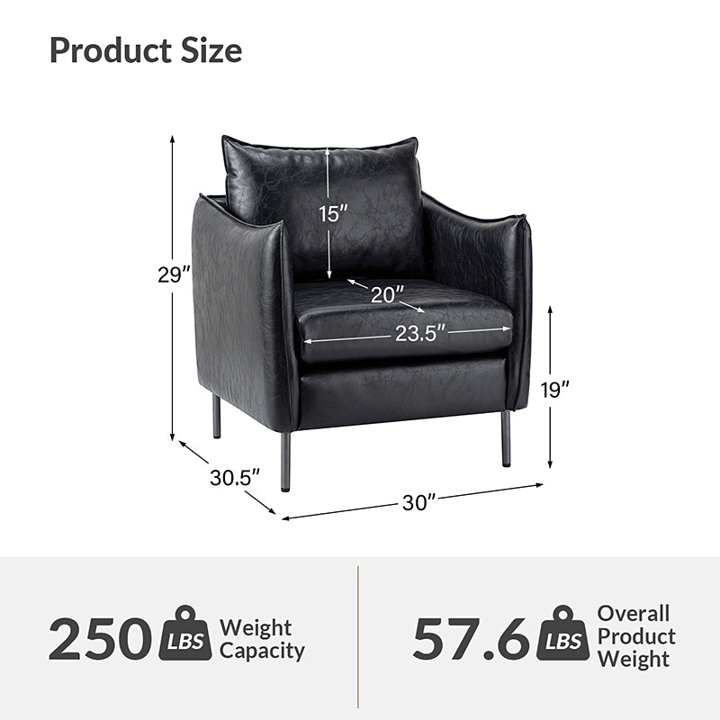 Felix Faux Leather Armchair