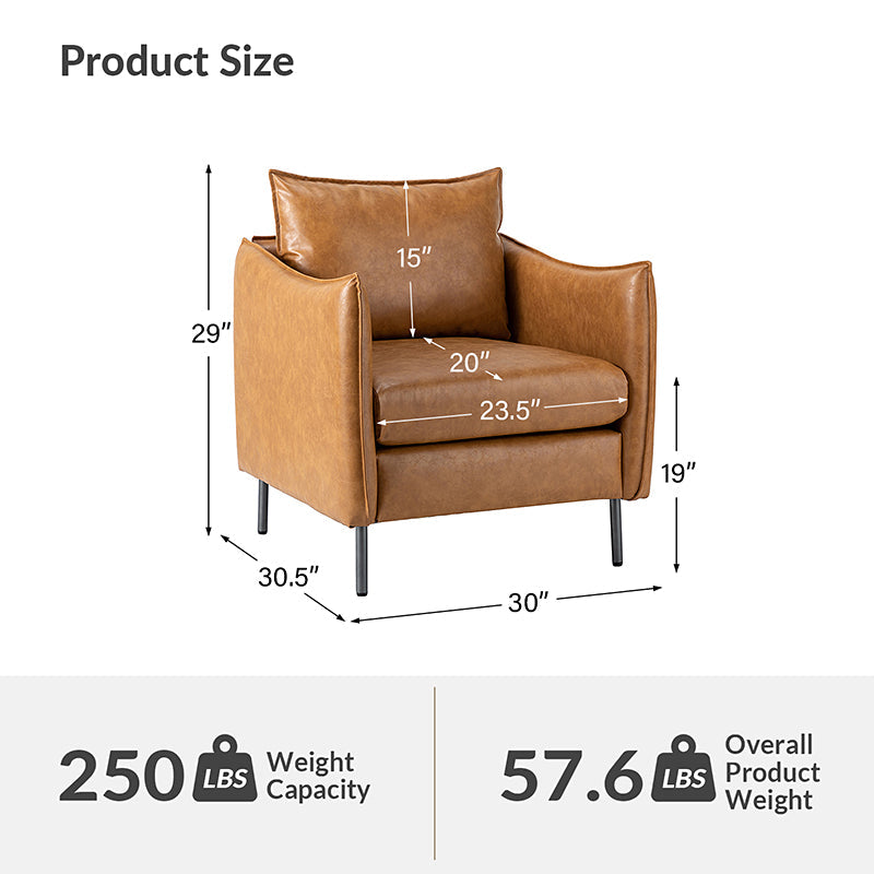 Felix Faux Leather Armchair