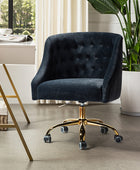 Penelope Velvet Tufted Office Chair