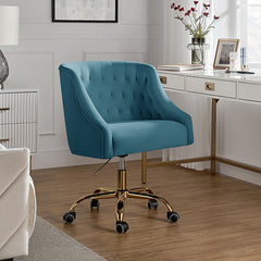 Penelope Velvet Tufted Office Chair