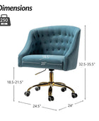 Penelope Velvet Tufted Office Chair