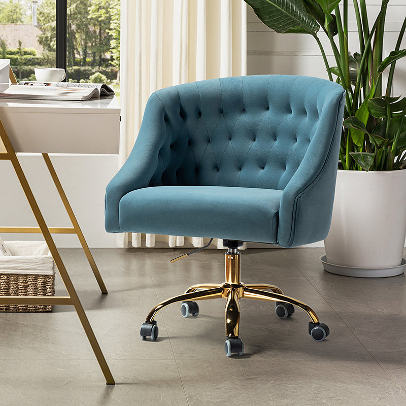 Penelope Velvet Tufted Office Chair