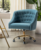 Penelope Velvet Tufted Office Chair