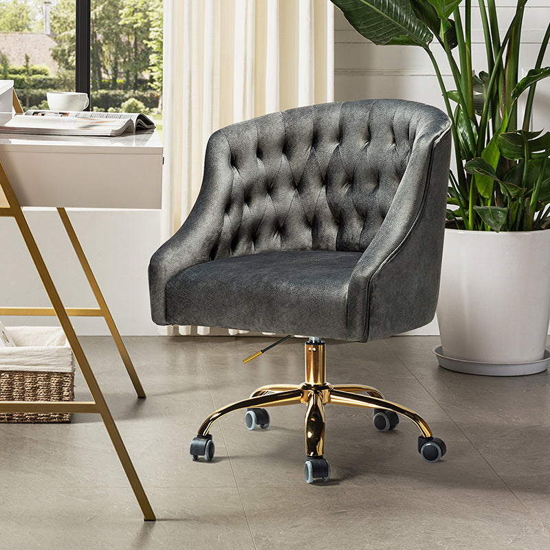 Penelope Velvet Tufted Office Chair