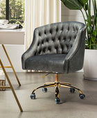 Penelope Velvet Tufted Office Chair