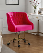 Penelope Velvet Tufted Office Chair