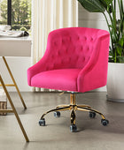 Penelope Velvet Tufted Office Chair