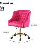 Penelope Velvet Tufted Office Chair