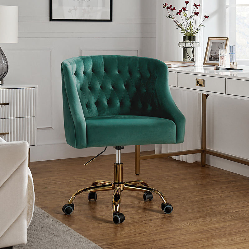 Penelope Velvet Tufted Office Chair