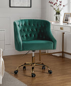 Penelope Velvet Tufted Office Chair