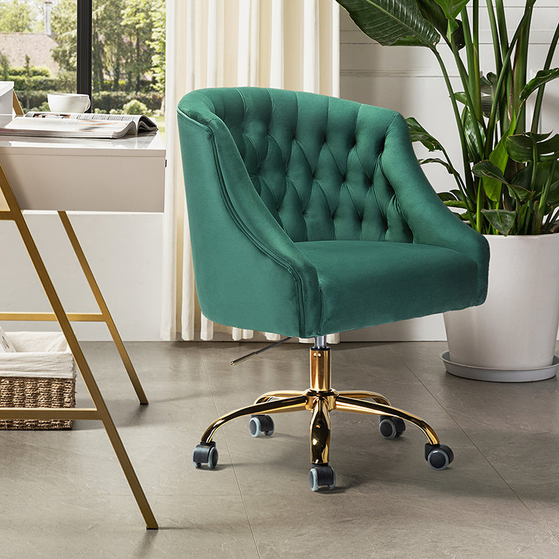 Penelope Velvet Tufted Office Chair