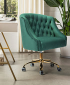 Penelope Velvet Tufted Office Chair