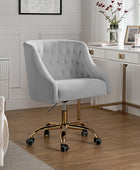 Penelope Velvet Tufted Office Chair