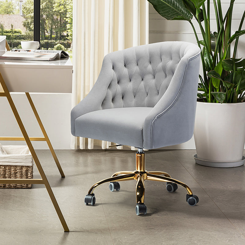 Penelope Velvet Tufted Office Chair