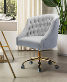 Penelope Velvet Tufted Office Chair