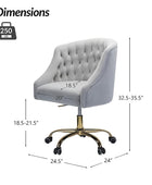 Penelope Velvet Tufted Office Chair