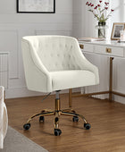 Penelope Velvet Tufted Office Chair