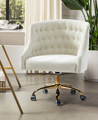 Penelope Velvet Tufted Office Chair