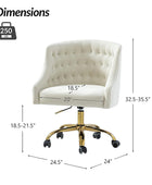 Penelope Velvet Tufted Office Chair