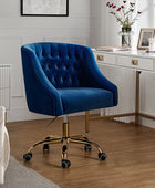 Penelope Velvet Tufted Office Chair