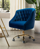 Penelope Velvet Tufted Office Chair