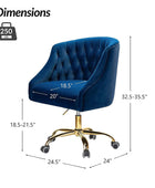 Penelope Velvet Tufted Office Chair