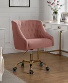 Penelope Velvet Tufted Office Chair