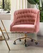 Penelope Velvet Tufted Office Chair