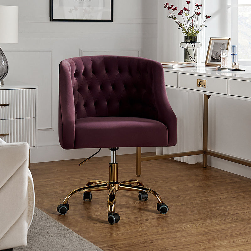 Penelope Velvet Tufted Office Chair