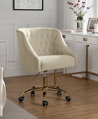 Penelope Velvet Tufted Office Chair