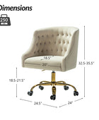 Penelope Velvet Tufted Office Chair