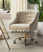 Penelope Velvet Tufted Office Chair