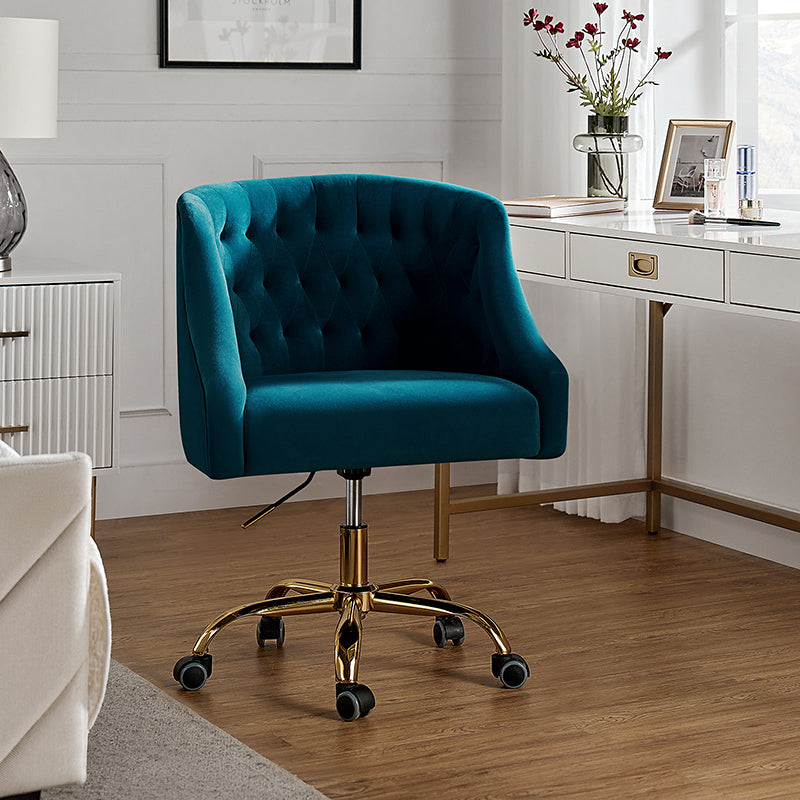 Penelope Velvet Tufted Office Chair