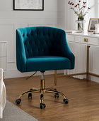 Penelope Velvet Tufted Office Chair