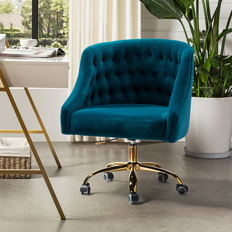 Penelope Velvet Tufted Office Chair