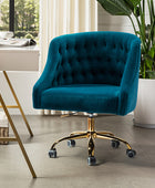 Penelope Velvet Tufted Office Chair