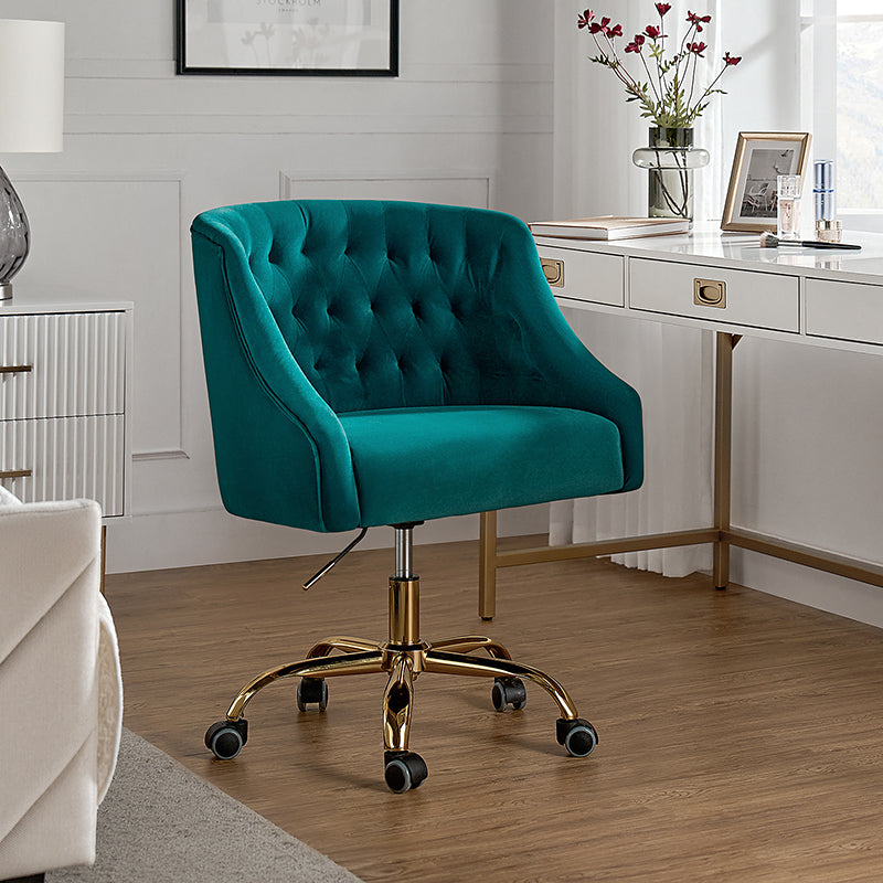 Penelope Velvet Tufted Office Chair