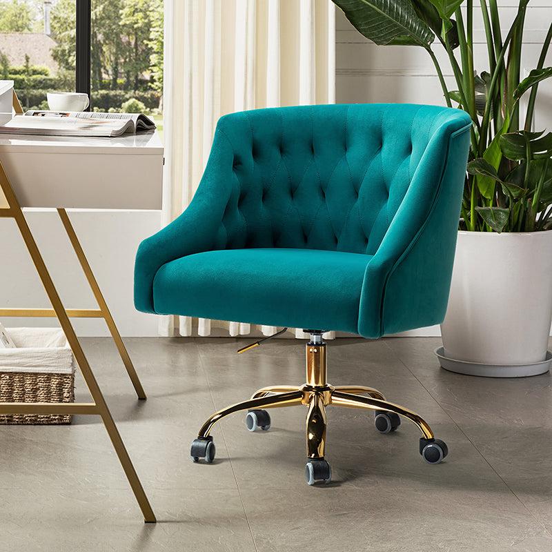 Penelope Velvet Tufted Office Chair