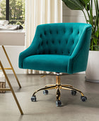 Penelope Velvet Tufted Office Chair