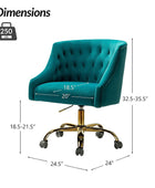 Penelope Velvet Tufted Office Chair