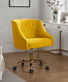 Penelope Velvet Tufted Office Chair